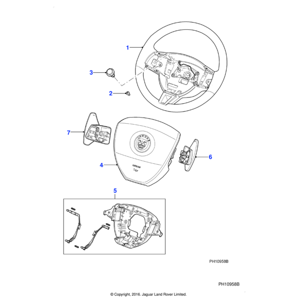 C2P25361MMU - Jaguar Gearchange paddle switch