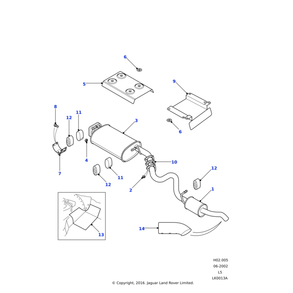 BTR4968 - Land Rover Pad-insulation-front tunnel