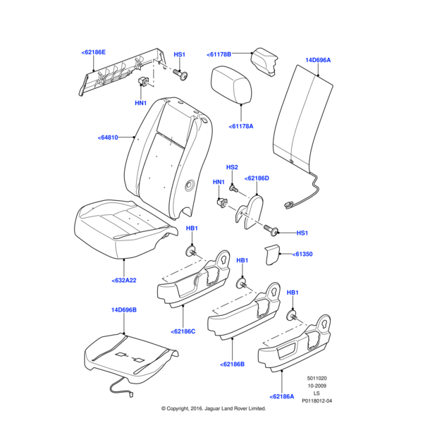 EBV500022PVJ - Land Rover Valance - Seat Cushion