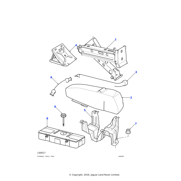 ANR5448 - Land Rover Bracket-jack stowage mounting
