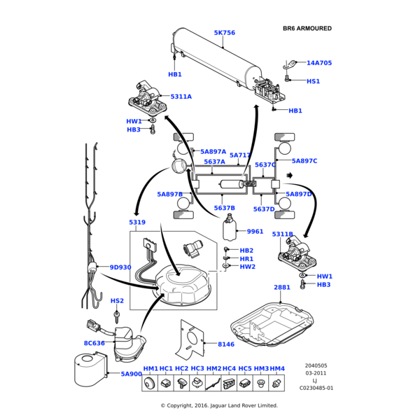 WM600051L - Land Rover Washer-Spring