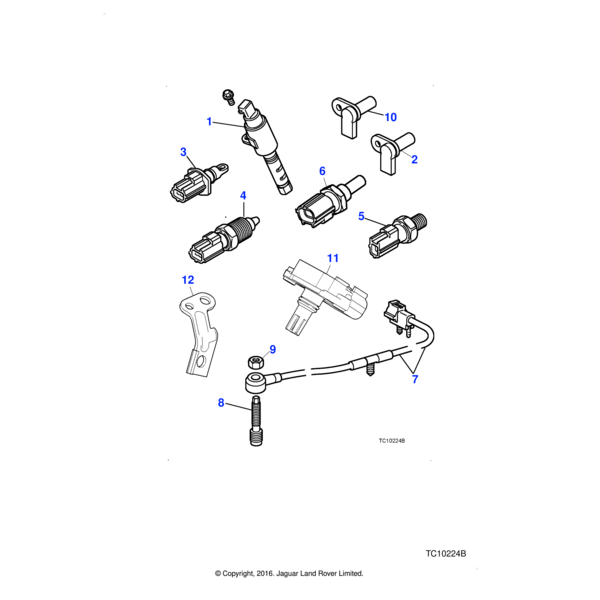 AJ81284 - Jaguar Crankshaft position sensor