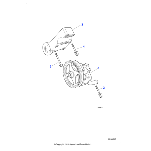 AJ81228 - Jaguar Pump mounting bracket