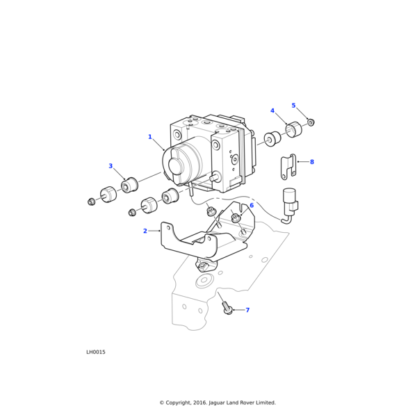 ANR5265 - Land Rover Bush-antilock brake system modulator to mounting bracket