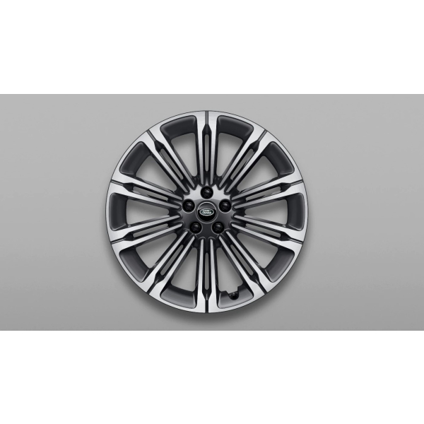 23" Alloy Wheel, Style 1075, Diamond Turned Dark Grey