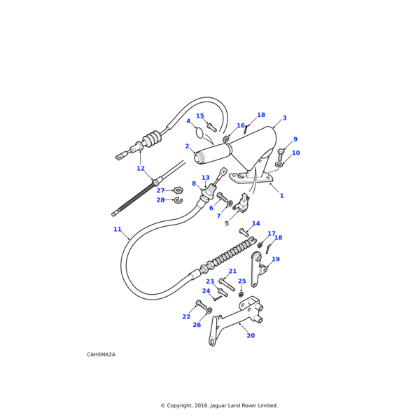 ANR3838 - Land Rover Pad-cable sealing handbrake