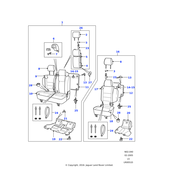 AAU7273L - Land Rover Fastener-drive