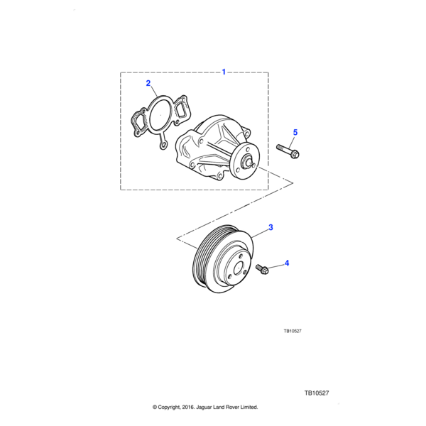 AJ81256 - Jaguar Flanged head screw