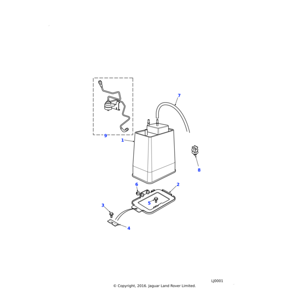 ADU7915L - Land Rover Clip-single fuel lines