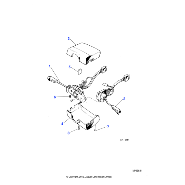 AEU2526 - Jaguar Direction indicator switch