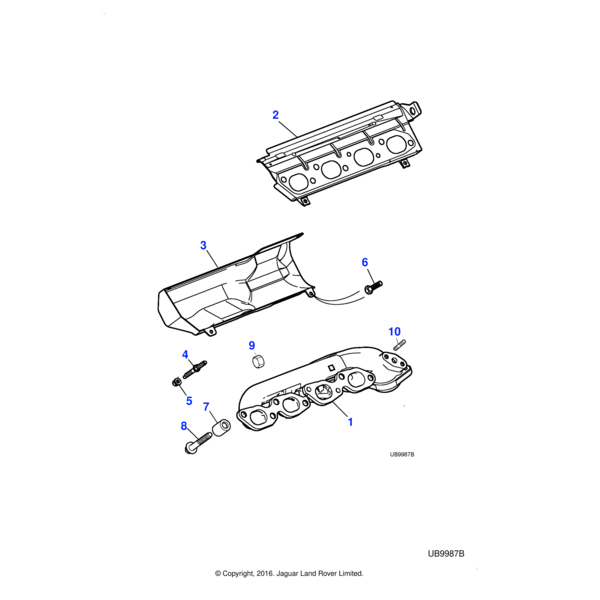 AJ810025 - Jaguar Exhaust manifold gasket