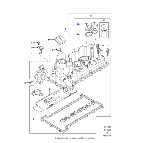 8510026 - Land Rover Bolt-camshaft cover pillar