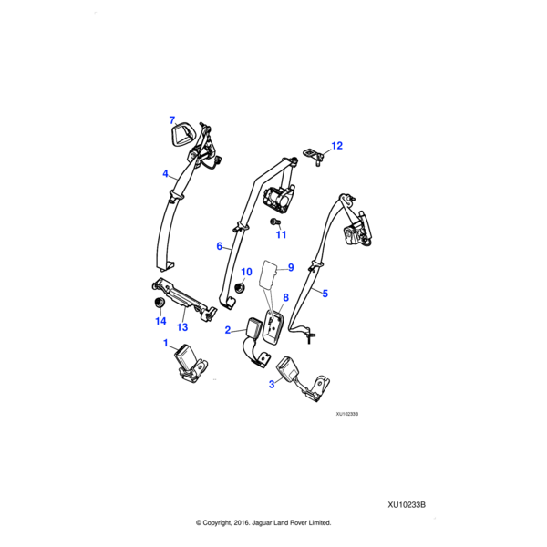 C2C14435NED - Jaguar Seatbelt escutcheon