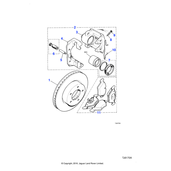 C2A1541 - Jaguar Brake pad kit