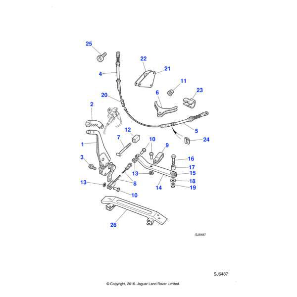 13H9056J - Jaguar Handbrake cable circlip