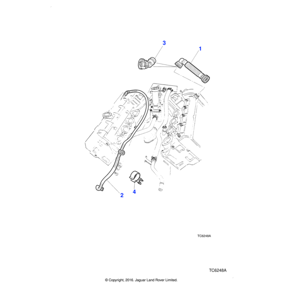 AJ82135 - Jaguar Part load breather hose