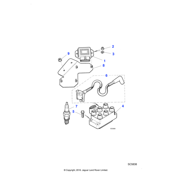 FB106071 - Jaguar Land Rover Bolt-flanged head