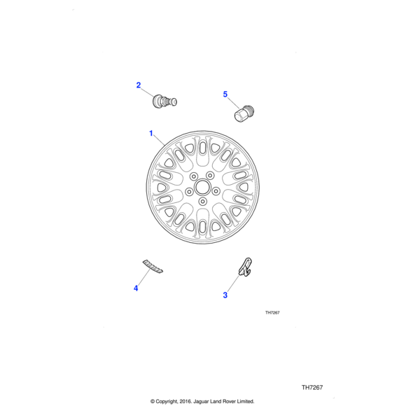 XR86367 - Jaguar Tyre valve