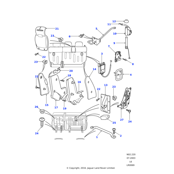 AB610074 - Land Rover Screw-self tapping