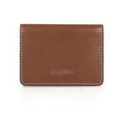 Heritage Dynamic Graphic Leather Card Holder - Brown