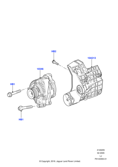 FB108077 - Land Rover Bolt - Flanged Hex.
