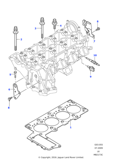 8510025 - Land Rover Bolt-cylinder head fixing