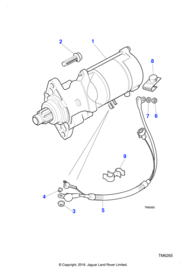AJ83990 - Jaguar Starter motor