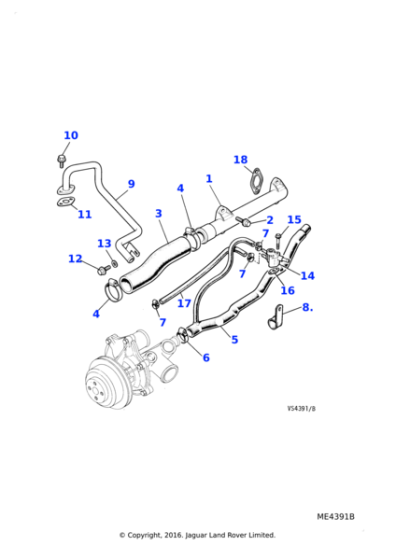 EAC32151 - Jaguar Land Rover Clip-Hose