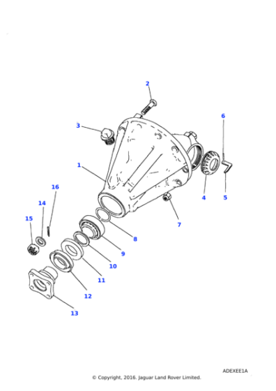 236632 - Land Rover Flange-driveshaft coupling differential