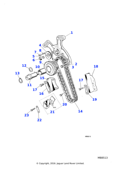C26608 - Jaguar Sprocket shaft