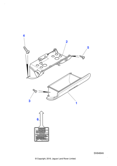 C2C25794 - Jaguar Airbag warning label