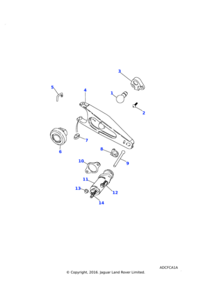 606733 - Land Rover Screw-bleed clutch slave cylinder