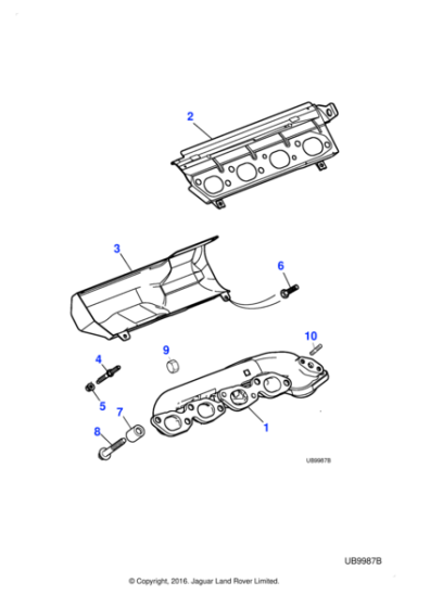 AJ810024 - Jaguar Exhaust manifold gasket