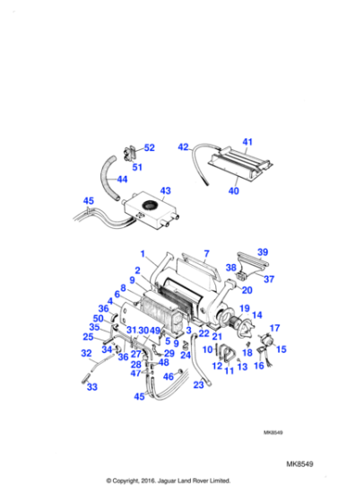 606582 - Jaguar Heater blower motor
