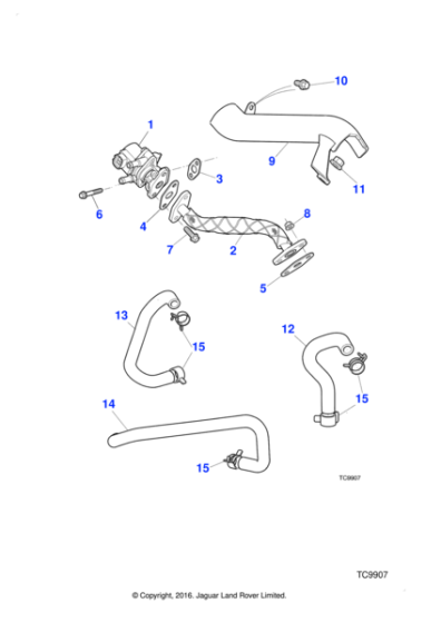 AJ82190 - Jaguar Hexagonal head flanged bolt