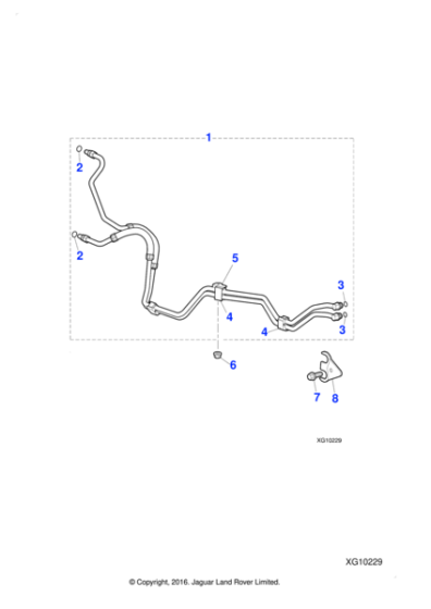 C2C40418 - Jaguar Oil cooler pipe