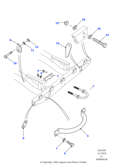 90577509 - Land Rover Bracket-towing