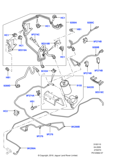 ESR1600 - Land Rover Clip-double fuel lines