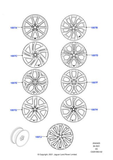 LR114514 - Land Rover Wheel