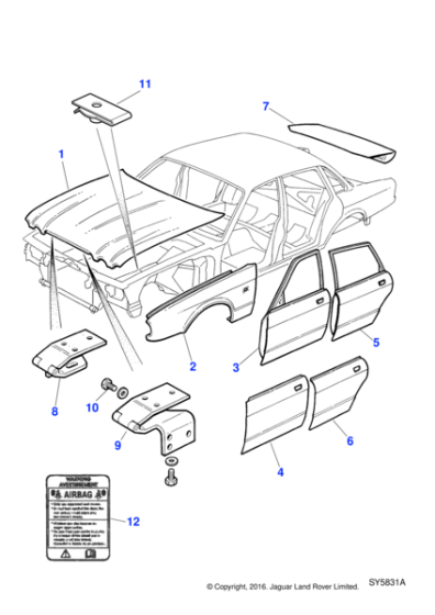 AXX1301 - Jaguar Bonnet hinge