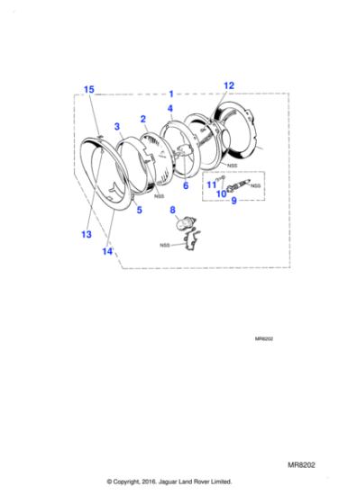 520403J - Jaguar Headlamp trimmer screw kit