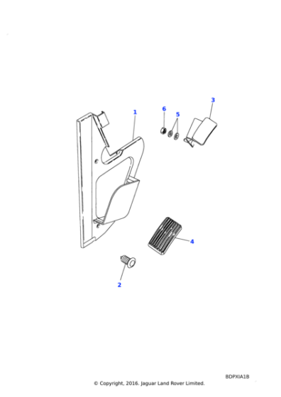 592840 - Land Rover Pad-pedal lever accelerator