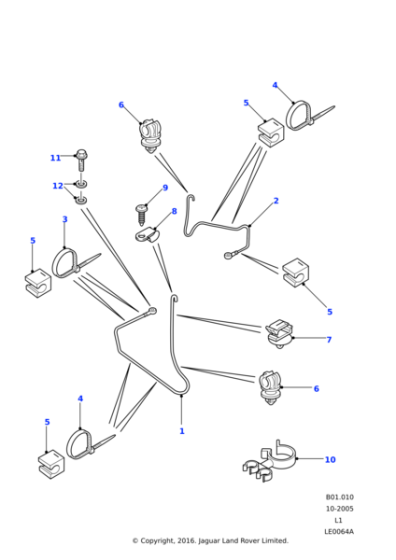 AFU1090L - Land Rover Clip-cable