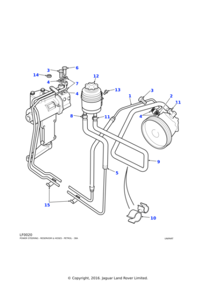 ANR2380 - Land Rover Reservoir assembly power assisted steering fluid