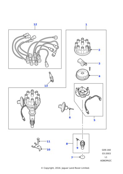 STC1857 - Land Rover Arm-rotor distributor