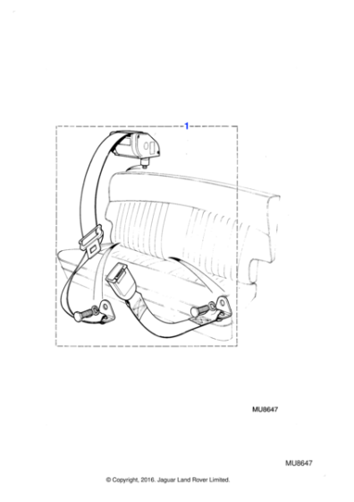 BCC9518 - Jaguar Seatbelt