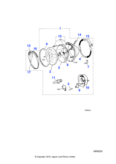 515218J - Jaguar Securing plate