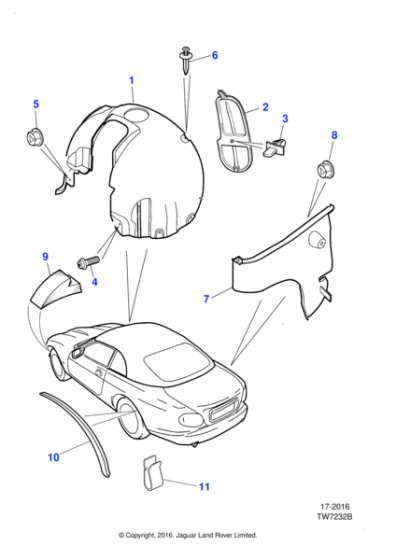 C2S9354 - Jaguar Trim pin