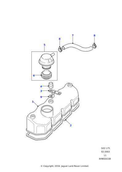 ETC6438 - Land Rover Gasket-engine rocker cover