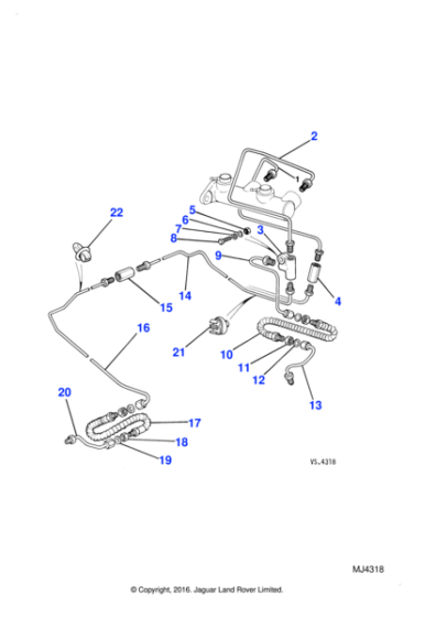 AAU7383 - Jaguar Double pipe clip